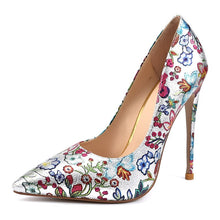 Load image into Gallery viewer, Print Women Pumps Pointed Toe