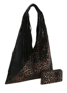 Animal Print Fashion Handbag w/Wallet