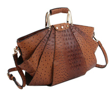 Load image into Gallery viewer, OSTRICH CROC SATCHEL WITH WALLET