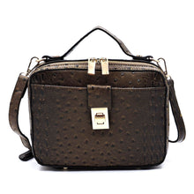 Load image into Gallery viewer, OSTRICH CROC CROSSBODY SATCHEL