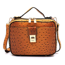 Load image into Gallery viewer, OSTRICH CROC CROSSBODY SATCHEL