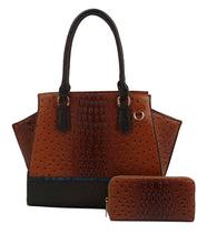 Load image into Gallery viewer, OSTRICH CROC SATCHEL