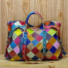 Load image into Gallery viewer, Casual Colorful Blocks Patchwork Women Tote Bags
