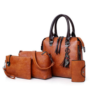 Luxury Brand 4 Psc/set Women's Handbags Large Capacity