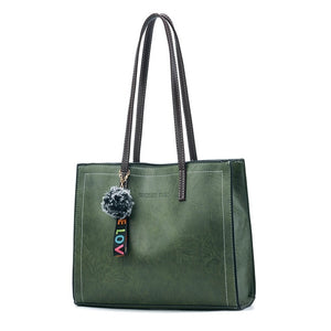 Solid Large Capacity Casual Tote