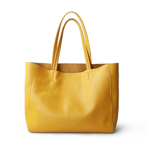 Casual Tote Female Lemon Yellow Fashion Shoulder Handbag