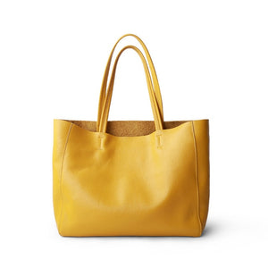 Casual Tote Female Lemon Yellow Fashion Shoulder Handbag