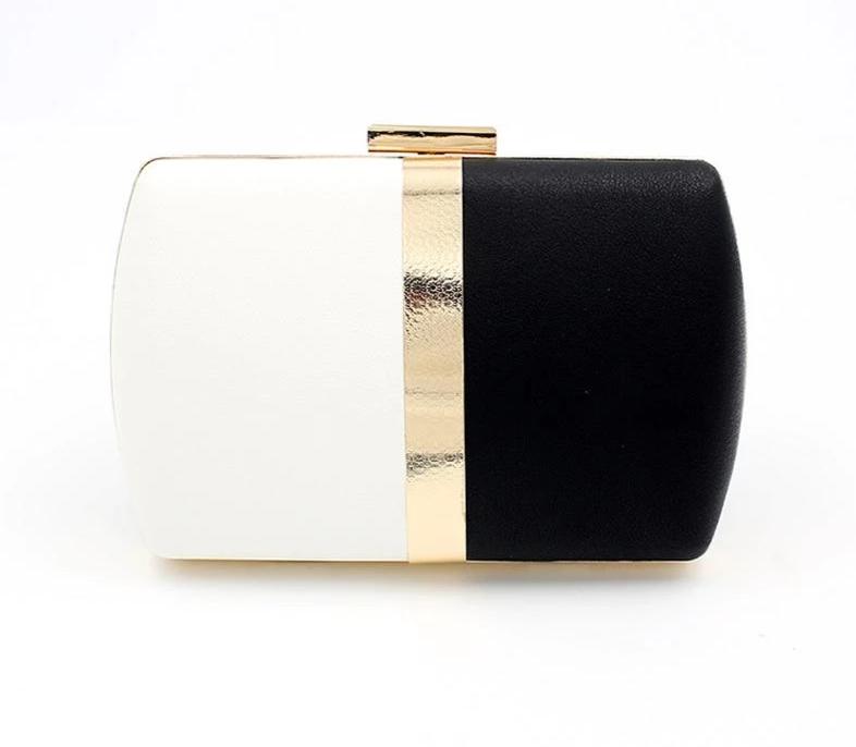 Small Black And White Wedding Clutch For Women