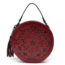Load image into Gallery viewer, Retro Style Embossed Round Bag