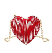 Load image into Gallery viewer, New Style Fashion Rhinestone Heart Box Bag
