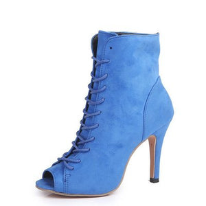 Blue summer shoes ankle boots