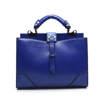 Load image into Gallery viewer, Women Handbag Messenger Shoulder Bag Leather Patchwork Buckle