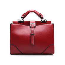 Load image into Gallery viewer, Women Handbag Messenger Shoulder Bag Leather Patchwork Buckle