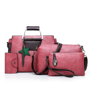 Fashion 4 Psc/set Metal Handle Women's Handbags