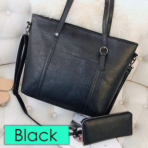 Women's Leather Vintage Female Tote Crossbody Bags