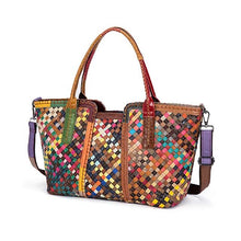 Load image into Gallery viewer, Luxury handbag women bags designer multicolor hand made weaving genuine leather