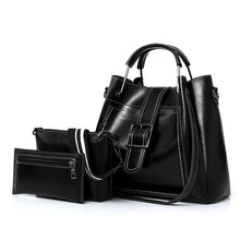 Load image into Gallery viewer, High quality patent leather vintage ladies shoulder bags 3pcs