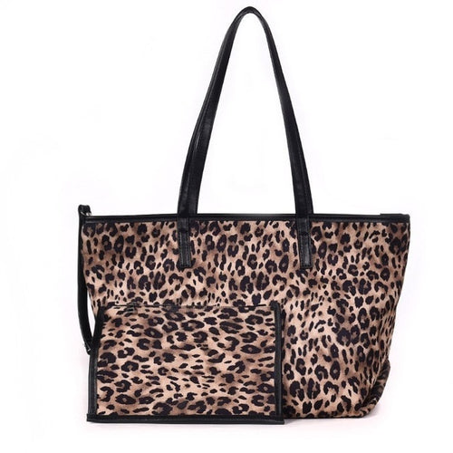 Vintage Women Tote Bag Leopard