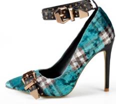 Mary Jane Shoes Plaid Ankle Strap