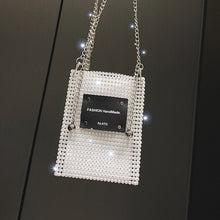 Load image into Gallery viewer, NEW Women Mini Shoulder White Black Handbag PVC Diamonds