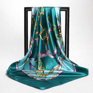 Silk Scarves for Women Print Satin Square Head